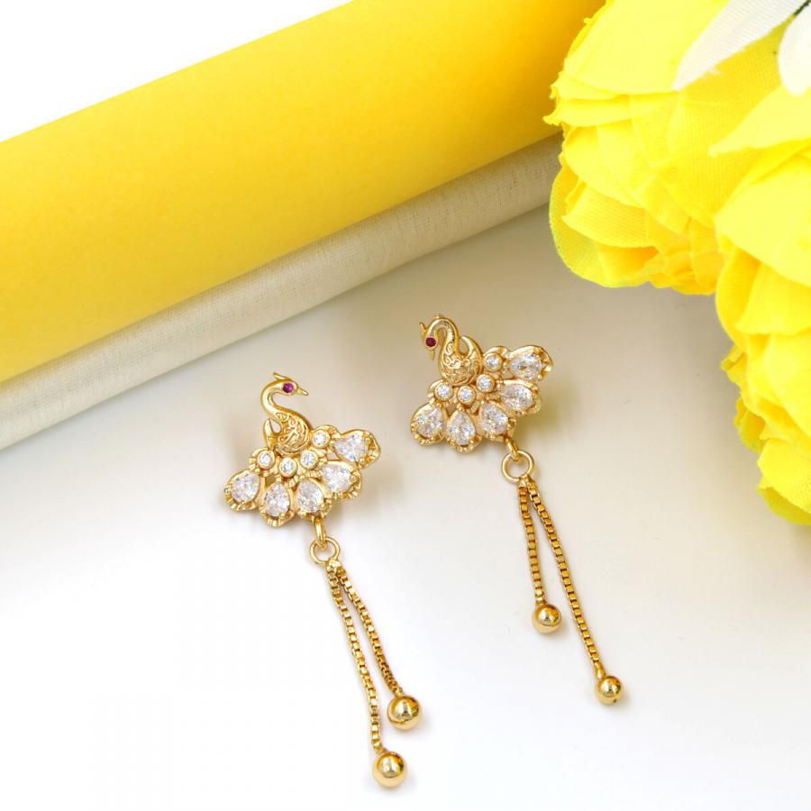 Orlenna Glittering American Diamond Earring