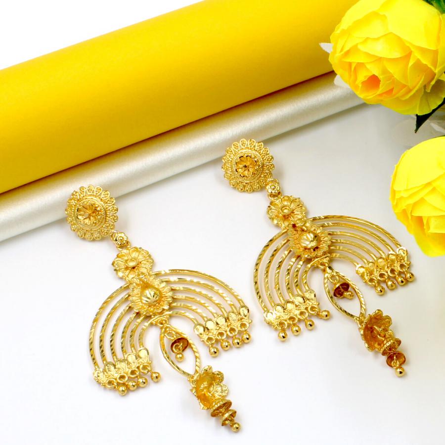 Traditional Gold Plated Earring Jhumka Set