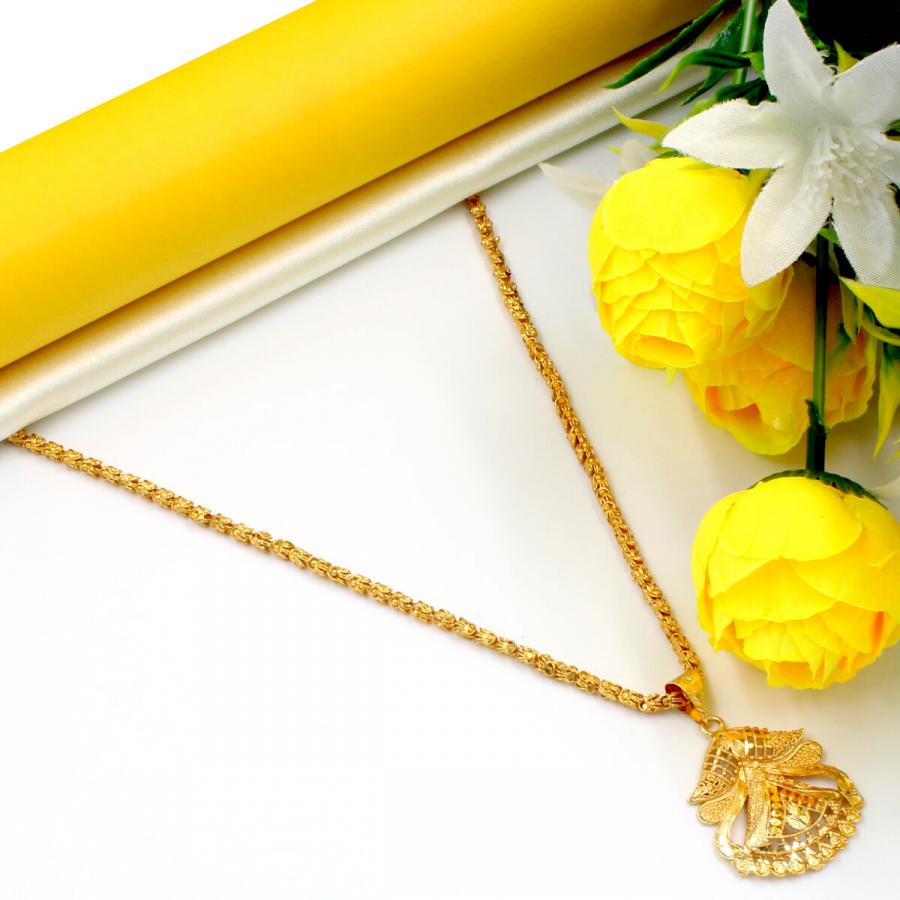 Traditional Gold Plated Necklace Set Long