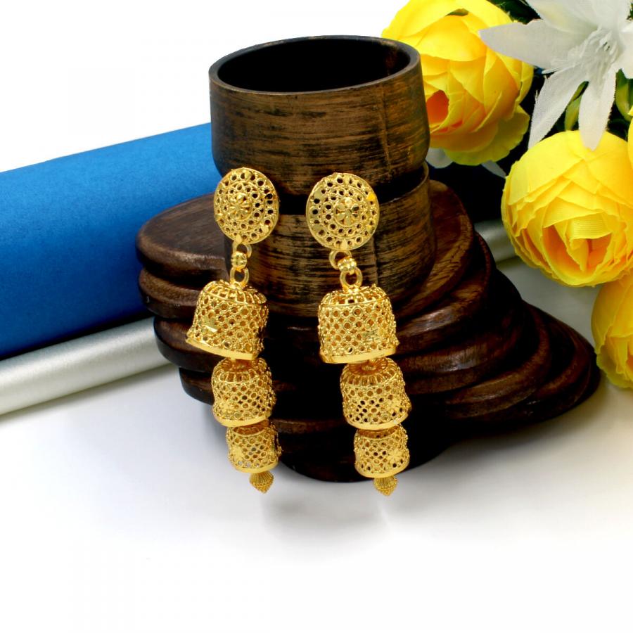 Orlenna Gold Plated Earring Jhumka