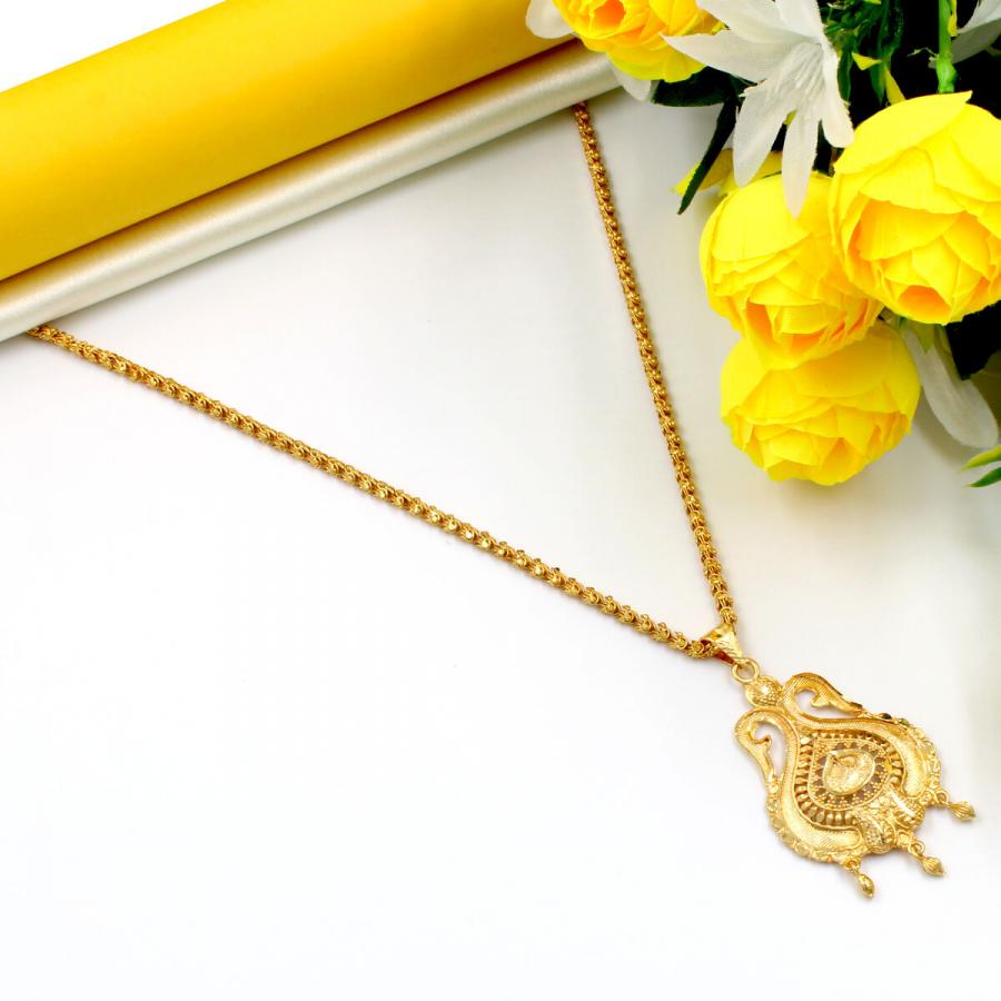 Orlenna Utsav Gold Plated Necklace Set Long