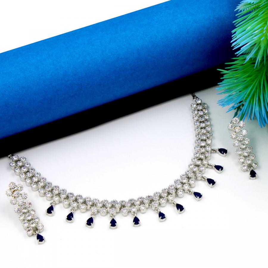 Orlenna Shine American Diamond Choker