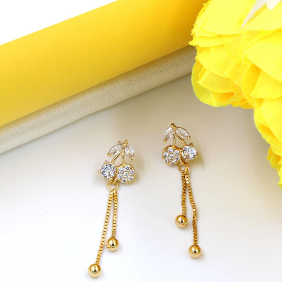 Orlenna Glittering American Diamond Earring Set