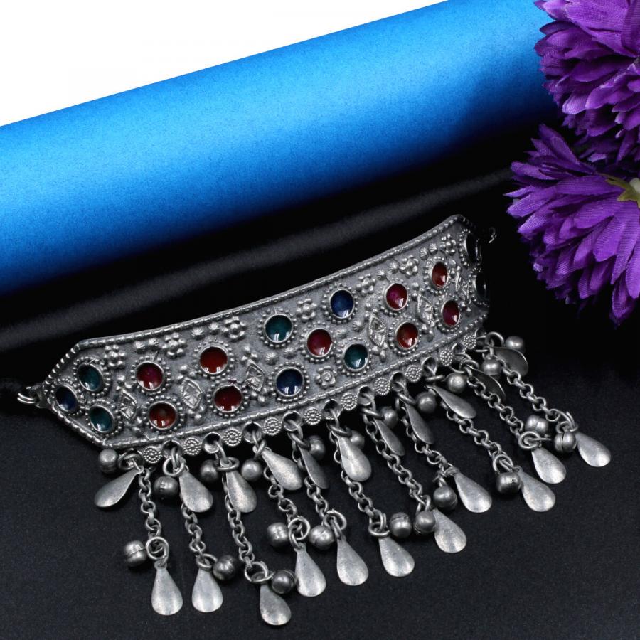 Orlenna Traditional Oxidized Meena Choker