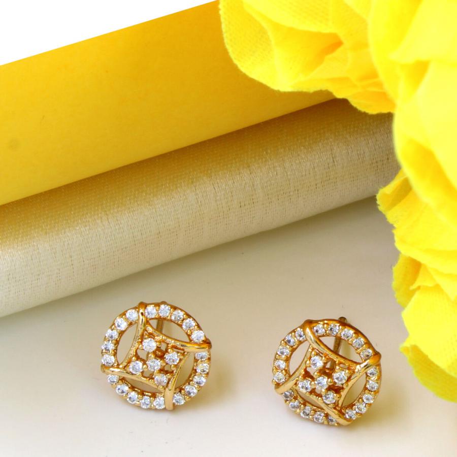 Orlenna Shine American Diamond Earrings