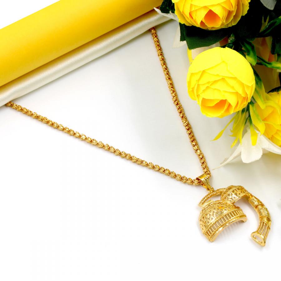 Orlenna Tyohar Gold Plated Long Necklace Set