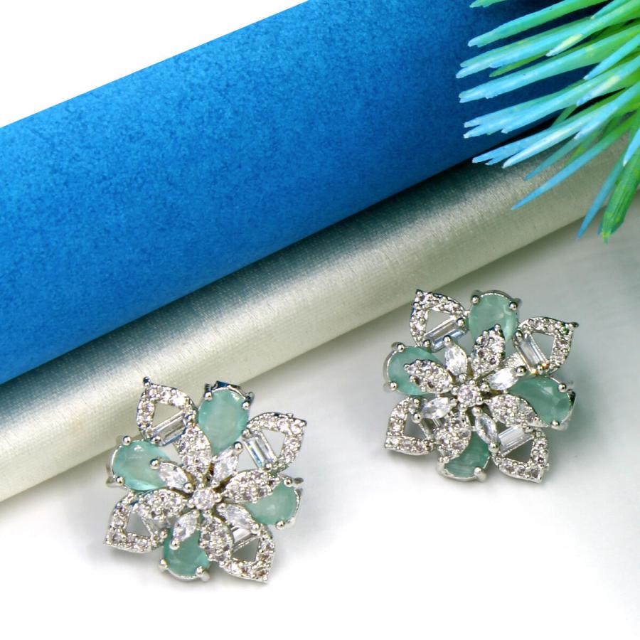 Glamorous American Diamond Double Earrings