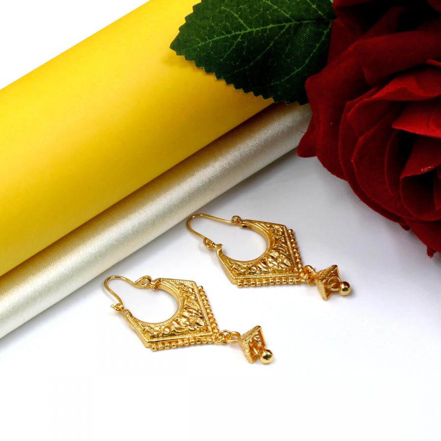 Ethnic Gold Plated Earrings