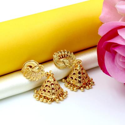 Orlenna Traditional Gold Plated Earring Jhumka