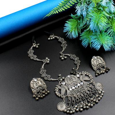 Carefully Crafted Oxidized Necklace Set Long