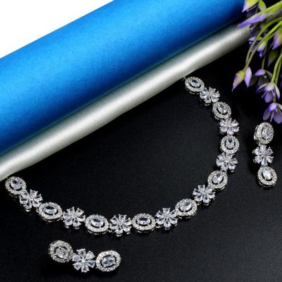 Glamorous American Diamond Short Necklace Set