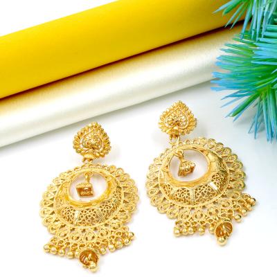 Orlenna Ethnic Gold Plated Earring