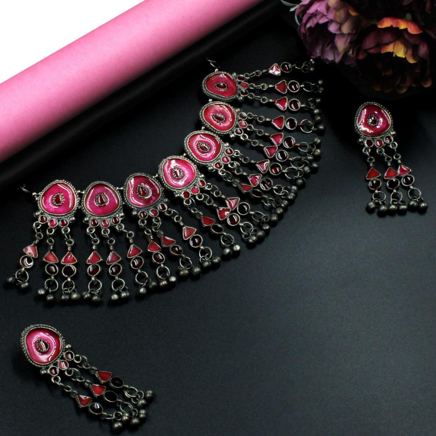 Trendy Oxidised Meena Choker