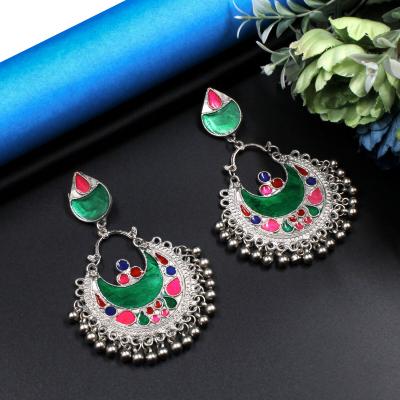 Trendy Oxidised Meena Earring Set