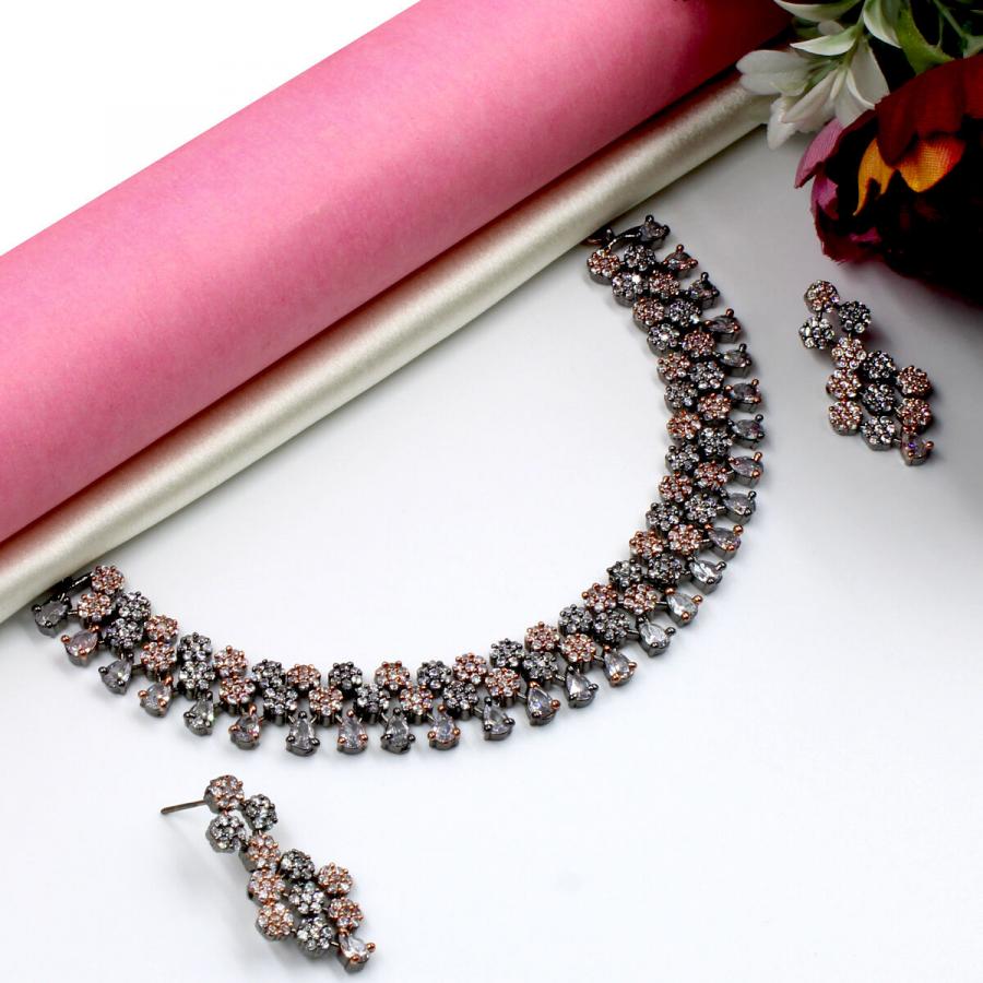 Shining Orlenna American Diamond Necklace Set